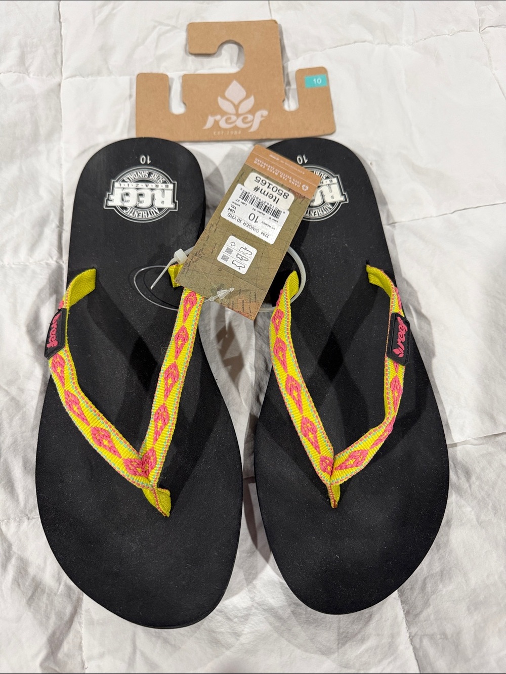 REEF GINGER FLIP FLOPS WOMEN’S 10 NWT!